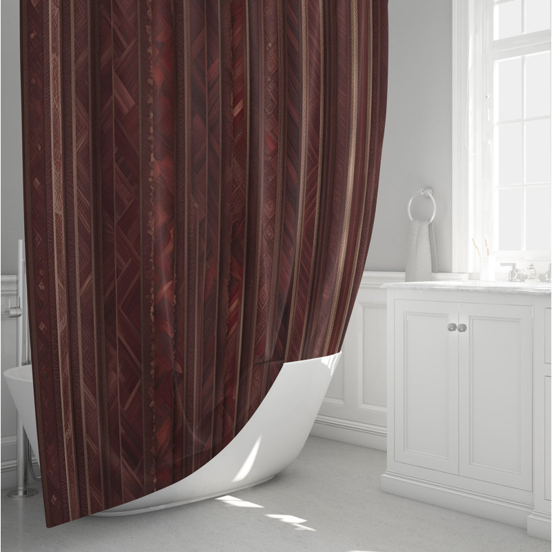 Rideau de douche à rayures Djana, H 93 po x l 70 po