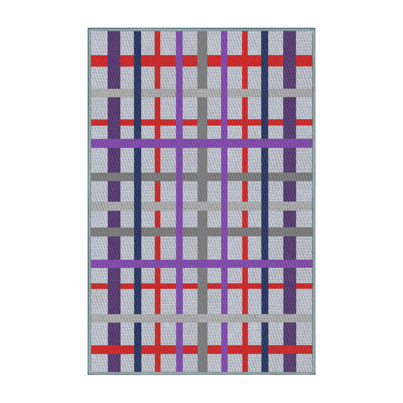 Plaid Indoor Rug, Rectangle 5' x 7'