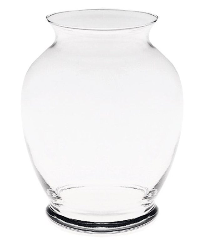 Jadyen Glass Table Vase, 6.25" H x 3.75" W x 3.75" D