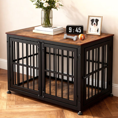 42inch Dog Crate Furniture with 3 Doors,for Medium/Large Dogs