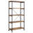 Antique Nutmeg and Black 4-shelf Bookcase