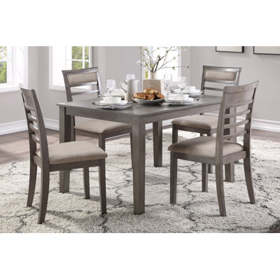 5Pc Dining Set Table And 4 Side Chairs Set