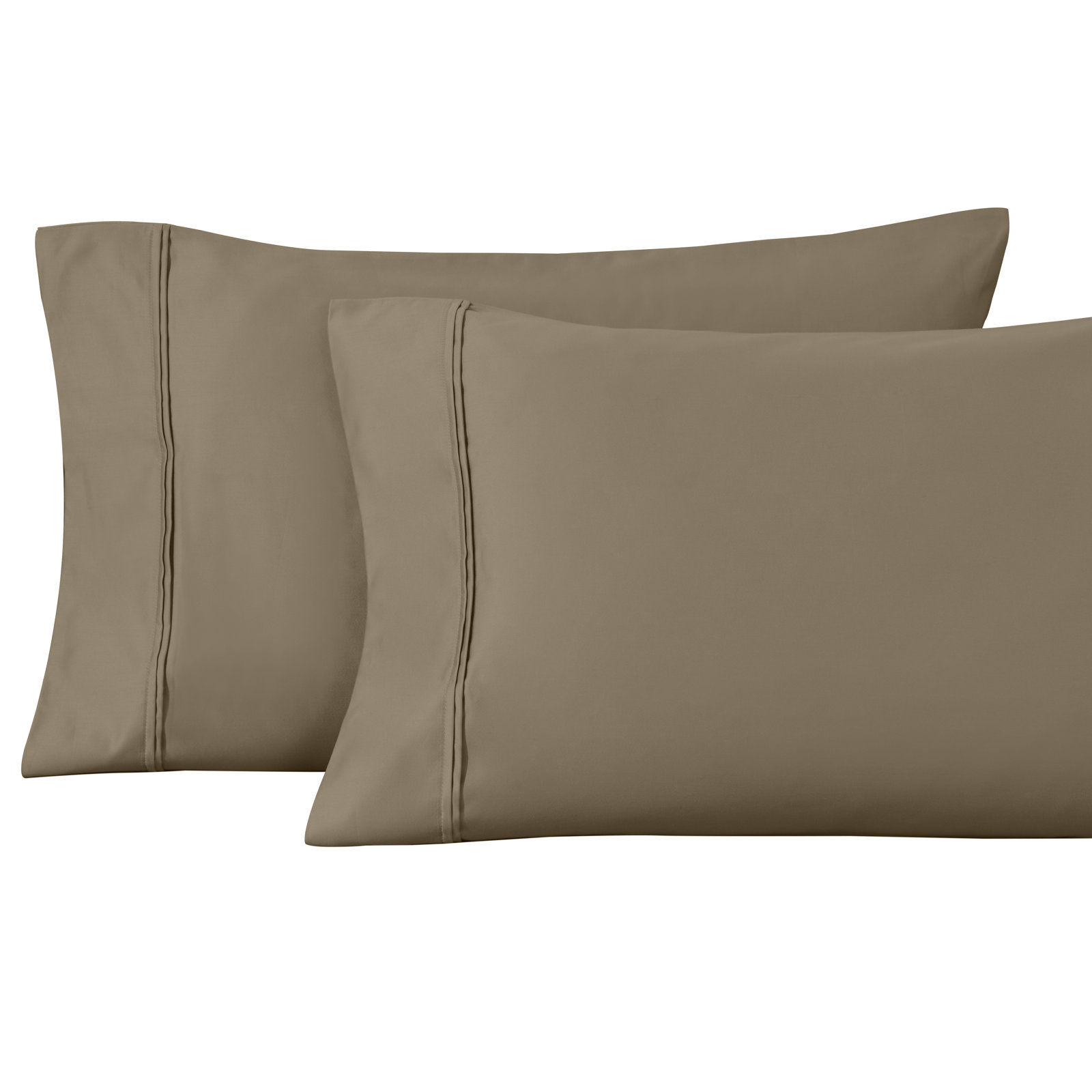 Mellark Cotton Pillowcase, Taupe, King Pillowcase
