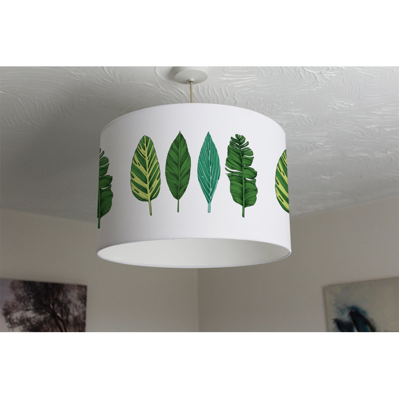22cm H Canvas Drum Pendant Shade ( Clip On )