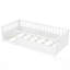 Lit Montessori en bois avec barrière et porte haute sécurité, parfait pour un sommeil sécuritaire et indépendant-279903913