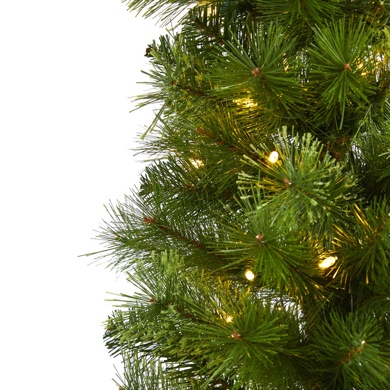 Lighted Artificial Pine Christmas Tree, 7' H