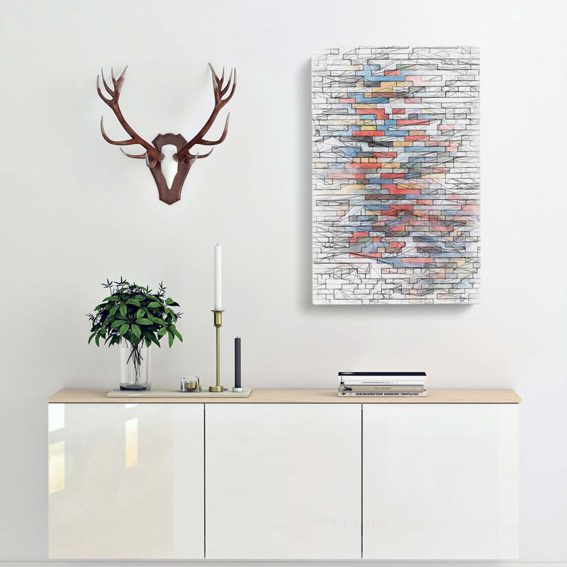 Toy Bricks In Abstract - Wrapped Canvas Print, 50cm H x 35cm W x 3cm D