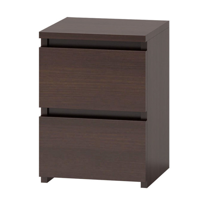Delancey 40cm W Manufactured Wood Bedside Table, Brown