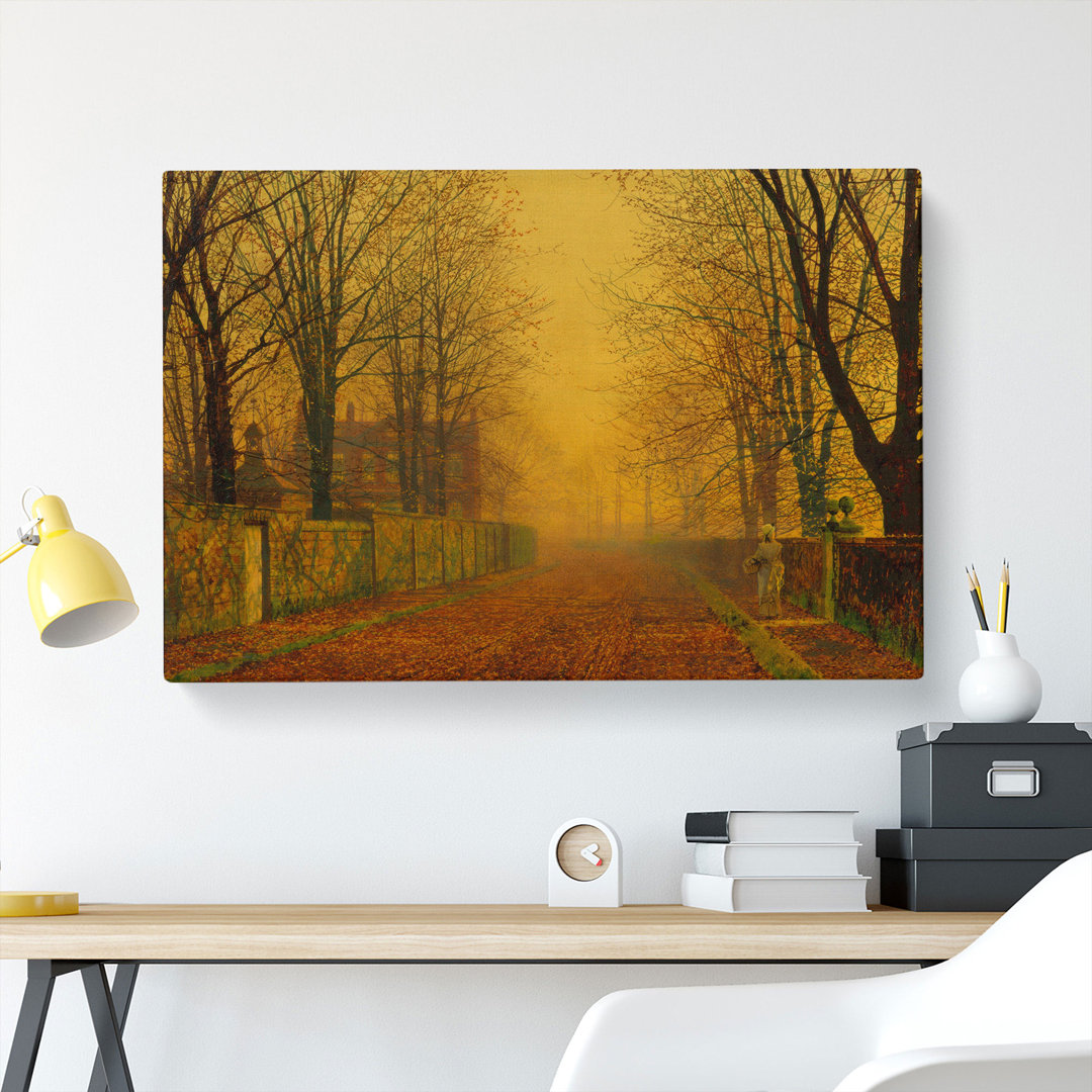 Evening Glow by John Atkinson Grimshaw - Wrapped Canvas