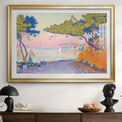 Golfe-Juan-Paul Signac-Framed Print with Mat and glass-1896