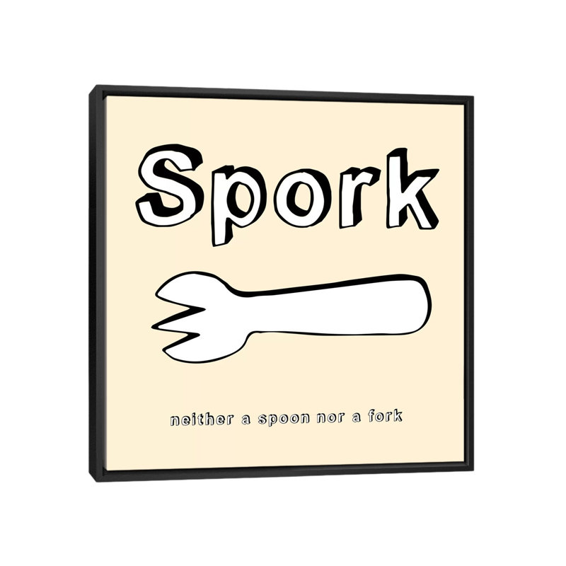 Art encadré «Enamul Kitchen Spork (Ni ni une cuillère ni une fourchette)», H 18 po x l 18 po x P 1,5 po, Non mat
