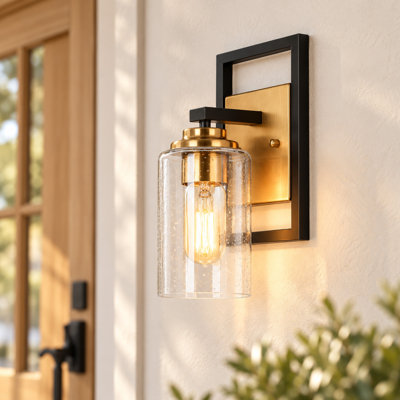 Grisella Dimmable Black/Brass Vanity Light