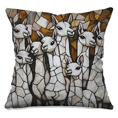 Llama Throw Pillow, Animal Double Sided Pillows