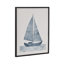 «Nautical Blue Sailboat» par The Creative Bunch Studio, reproduction d'art encadrée