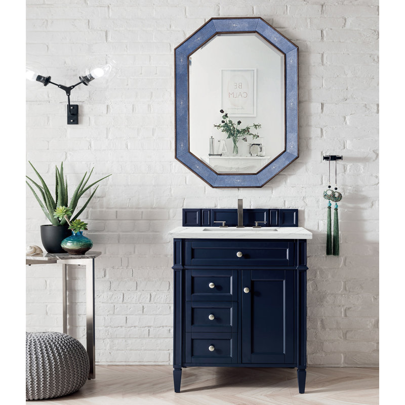 Brittany 30'' W Single Vanity, Victory Blue, Ethereal Noctis, 8" Widespread