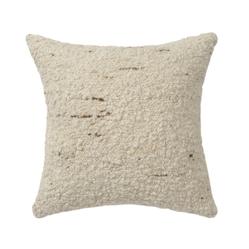 Coussin Farmhouse, polyester, Beige / ivoire abstrait