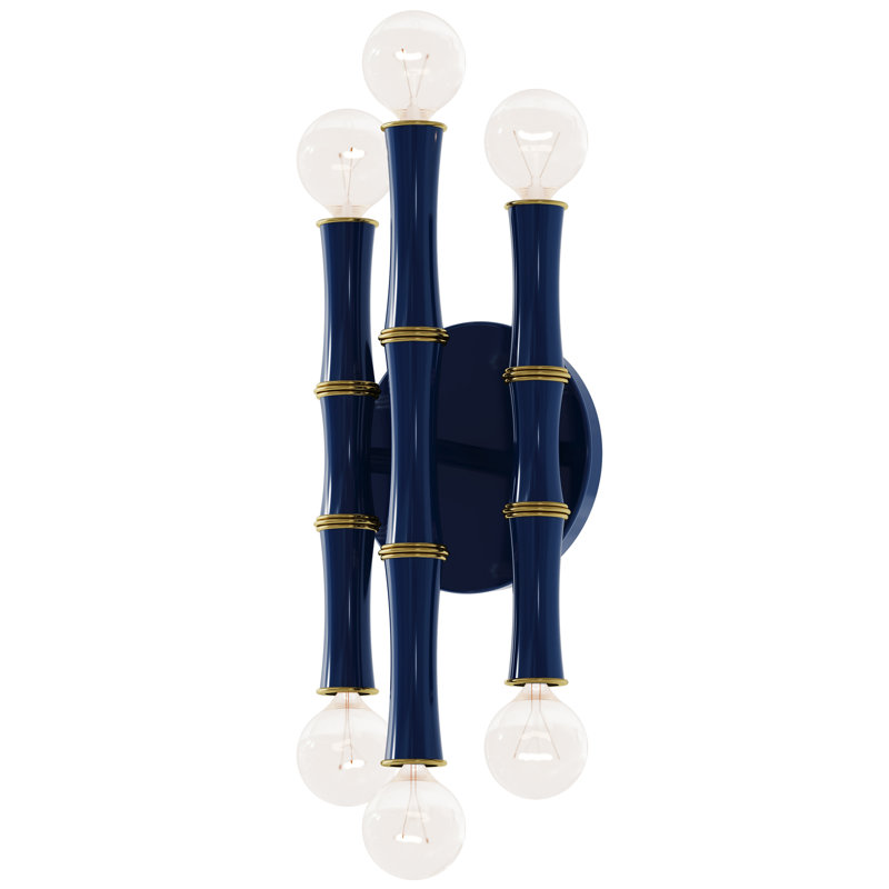 Kane Wall Sconce, Midnight Blue Glazed/Modern Brass