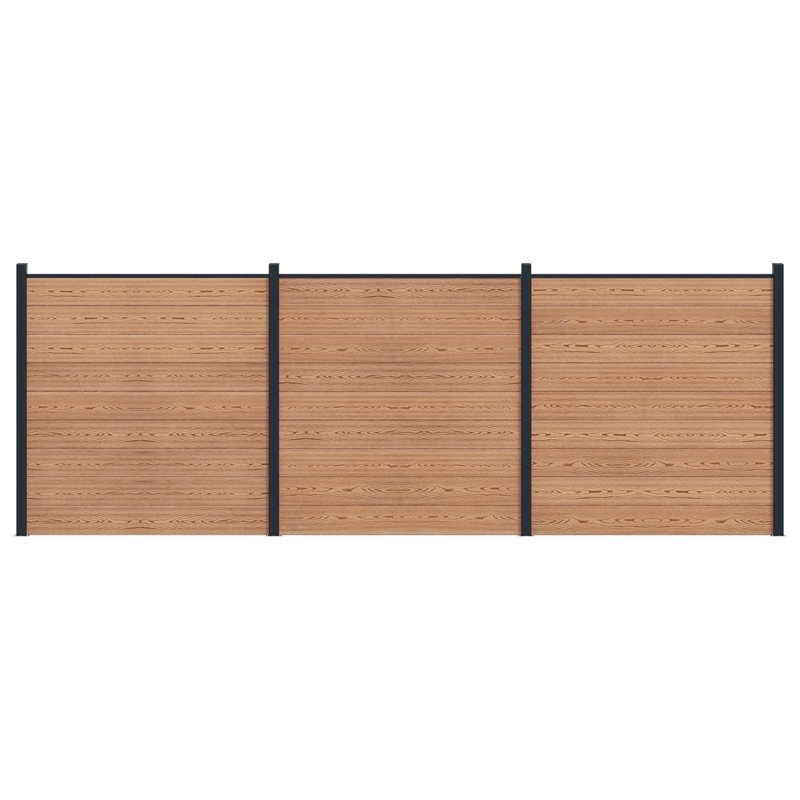 Fencing Kits Fencing with 3 Panel(s) Included, 186cm H x 526cm W, Brown