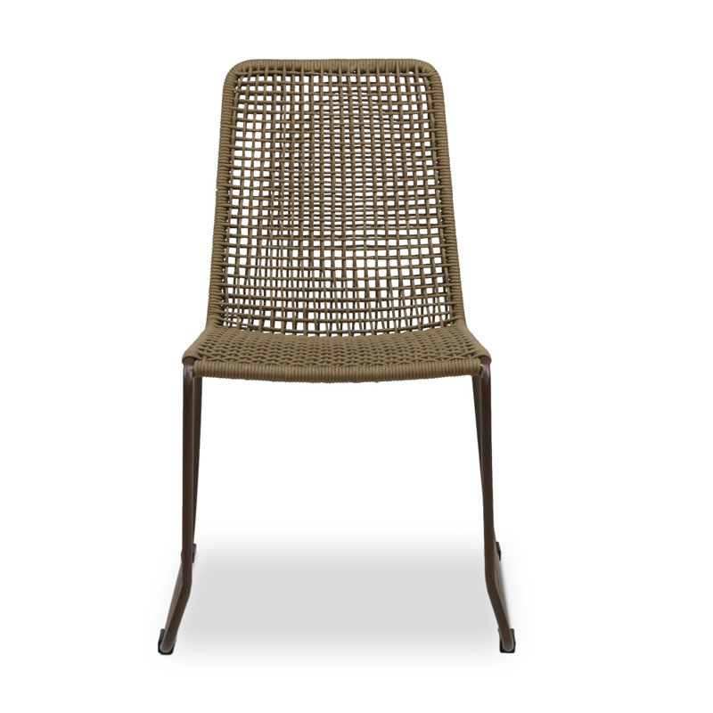 Knot Patio Dining Side Chair, Oxide /Latte 