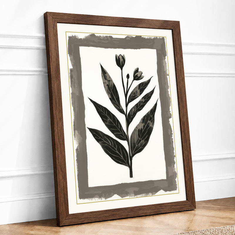 Study Botanical - Framed Print, A1 - 84.1 x 59.4 cm, Walnut