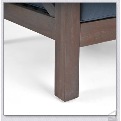 Fauteuil club Brava en bois d'acacia durable et coussins résistants aux intempéries pour un confort et un style extérieurs