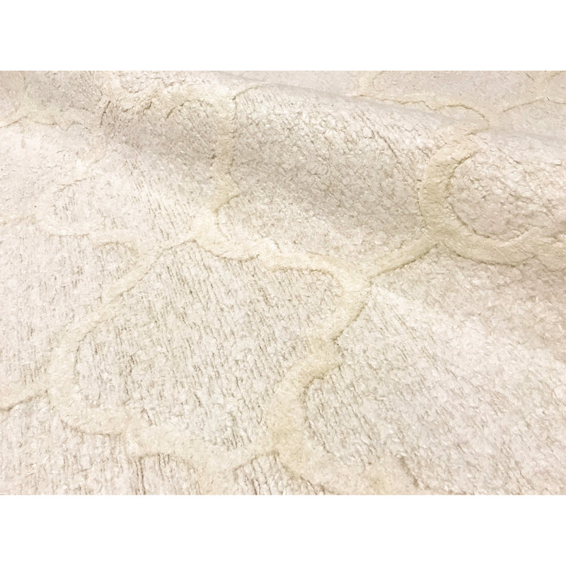 Himalayan Cotton Geometric Area Rug in Beige