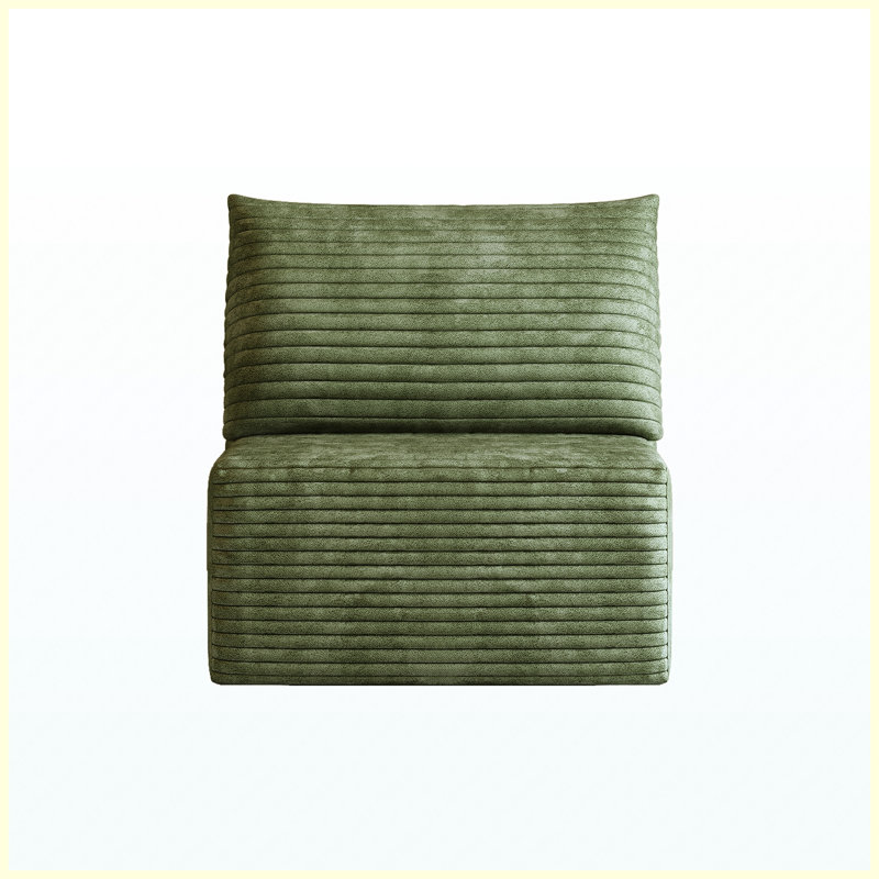 Fauteuil d'appoint 1 place rembourré vert