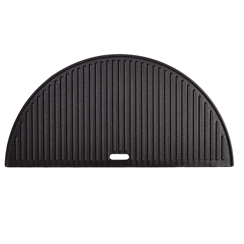 Kamado Joe Half Moon Cast Iron Reversible Grill Griddle ClassicJoe, 14.5" H x 25.5" W x 1.5" D