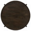 Ensemble de 3 tables basses et tables de bout en bois massif brun foncé Cota