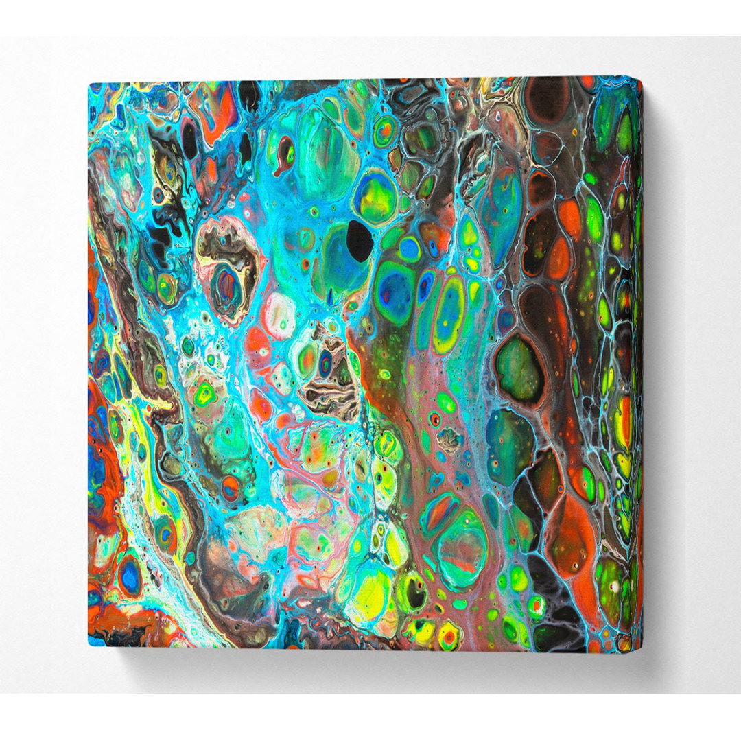 Neon Splash Oil Paints - Kunstdrucke auf Leinwand - Wrapped Canvas