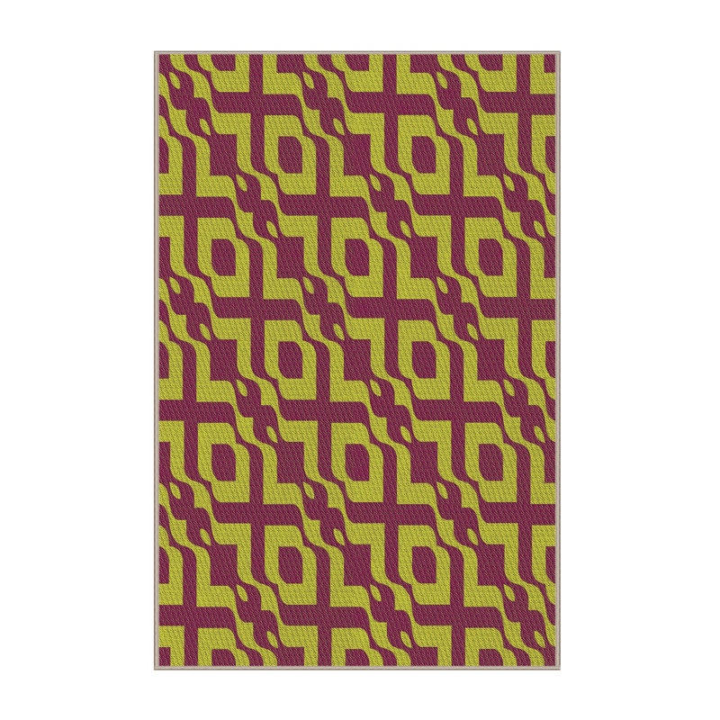 Geometric Indoor Rug, Rectangle 2' x 3'