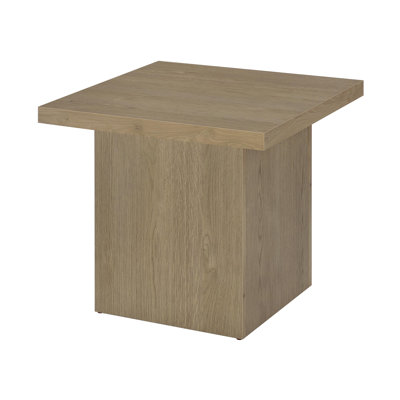 23.9" W Transitional End Table, Brown