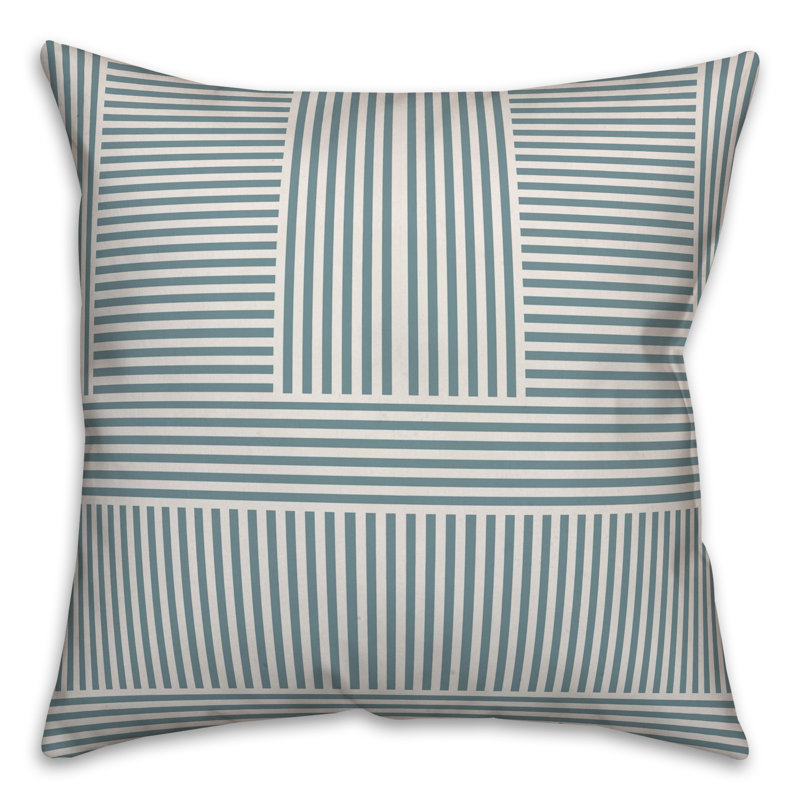  Coussin Block, 16 po x 1 po, Bleu