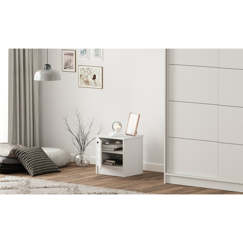 Jdah 45cm W Manufactured Wood Bedside Table