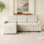 Beige Fabric Bed With Portable Handle And Space Storage For Living Room Convertible Sleeper Recliner High Foam Cushions In-1586231215