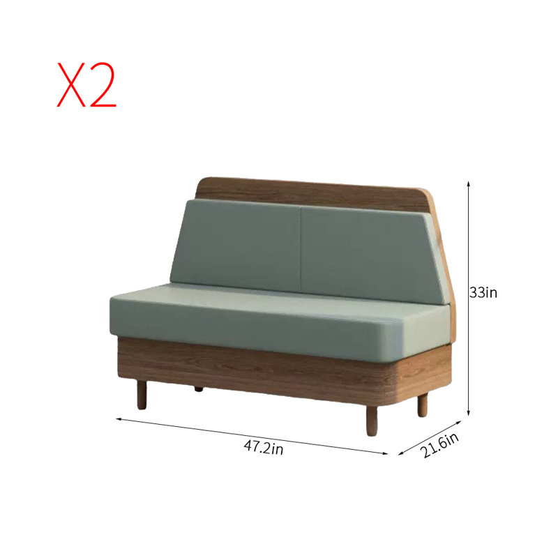 Banc rembourré en similicuir Modern Light Luxury