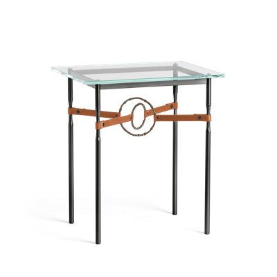 Equus Glass Top Side Table