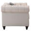 Fauteuil en lin beige avec garniture cloutée - D25 Mousse de densité élégante Mobilier de maison classique