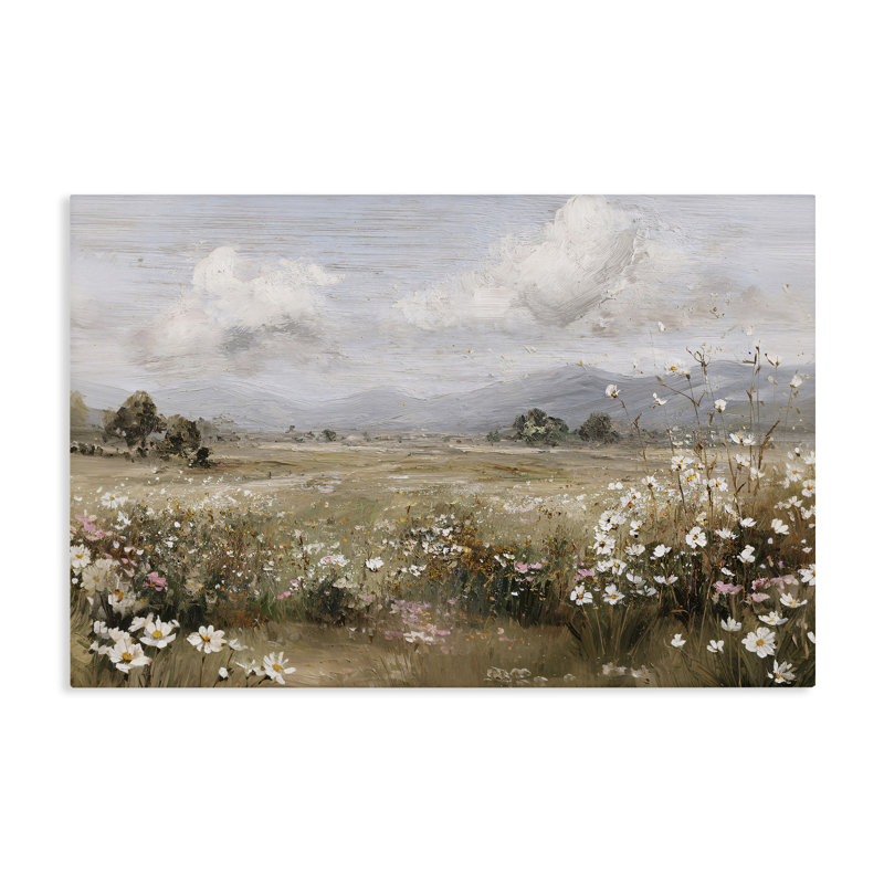 Daisy Cluster in Field Canvas, conception de Jacky Ngan, H 24 po x l 36 po
