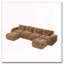 Canapé en forme de U sans os, conception capitonnée, fond en éponge haute densité 32D, conception antidérapante, aucun assemblage requis, combinaison libre, repose-pieds mobiles-665321374