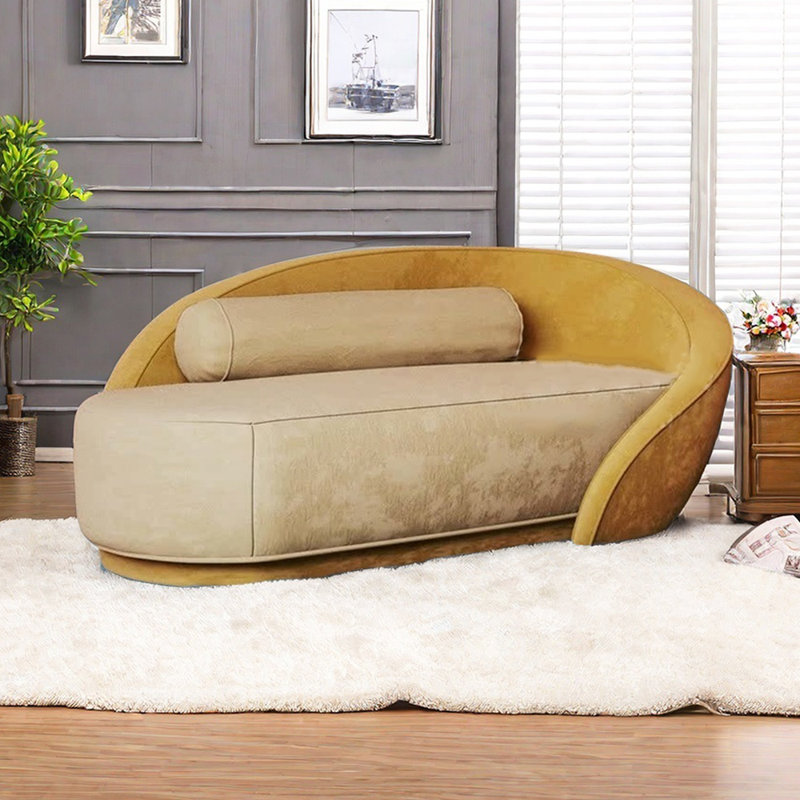 Méridiennes intérieures en flanelle Comfy, Orienté à droite, Jaune / Kaki