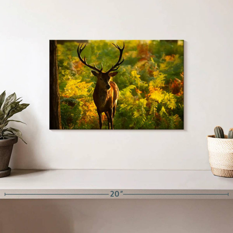 Cerf Brampt Autumn Woodland, H 8 po x l 12 po