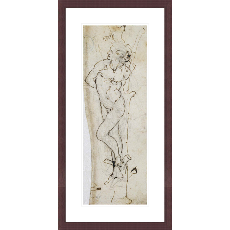 Study of St. Sebastian by Leonardo da Vinci -Framed Giclee Print, H 29,5 po x l 14,67 po