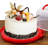 Cake Carrier with Collapsible Handle - Plastic Red Cake Container and Holder with Lid
