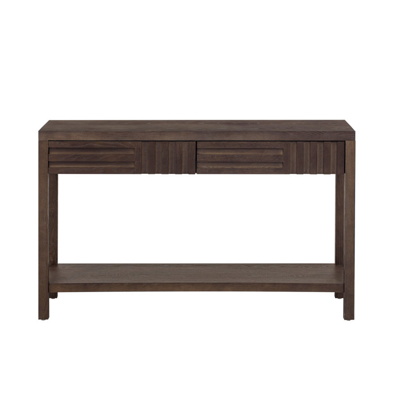 U_STYLE Modern Ash Veneer Console Table, Brown