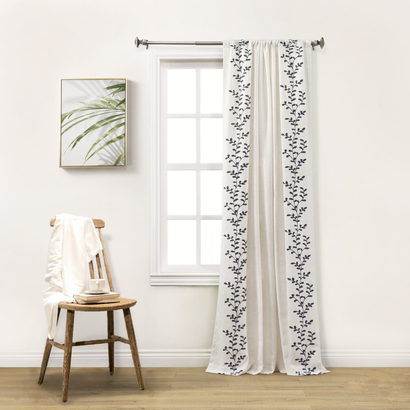 Panneau de rideau simple obscurcissant avec passe-tringle Gabler, Bleu marine, L 52 po x L 96 po