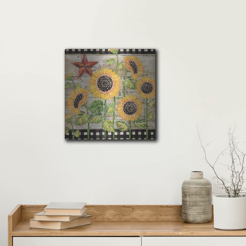 «Farmhouse Sunflowers» par Paul Brent, H 12 po x l 12 po
