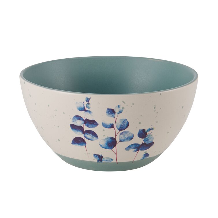Kook Ceramic Cereal Bowls, Patterned, Set of 6, 18 oz, Multicolor