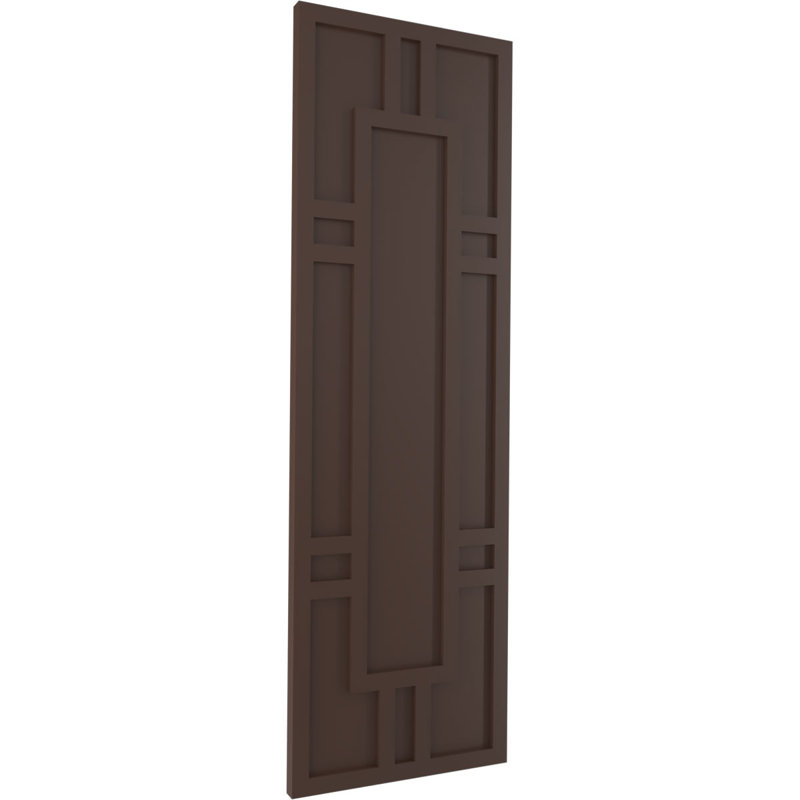 Volets en PVC True Fit Hastings, 15", 53", Brun raisin