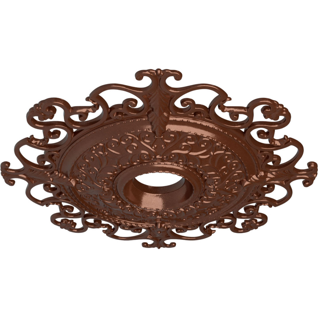 Endurathane Orleans Ceiling Medallion, 38 3/8"OD x 6 5/8"ID x 2 7/8"P (Fits Canopies up to 8 1/4") Ekena Millwork 